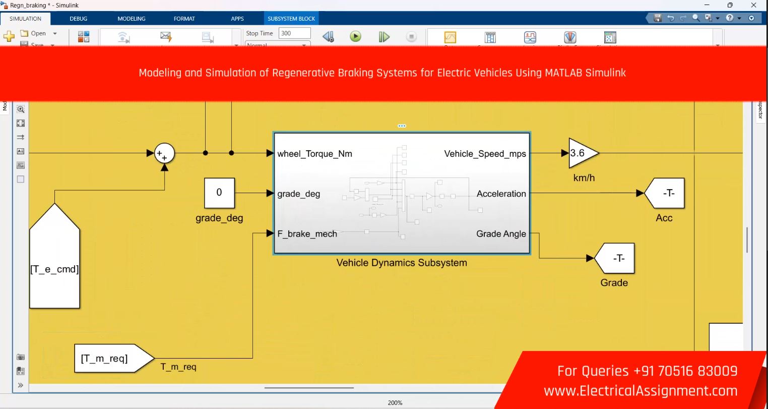 Modeling and Simulation of Regenerative Braking System for Electric Vehicle screenshot 4